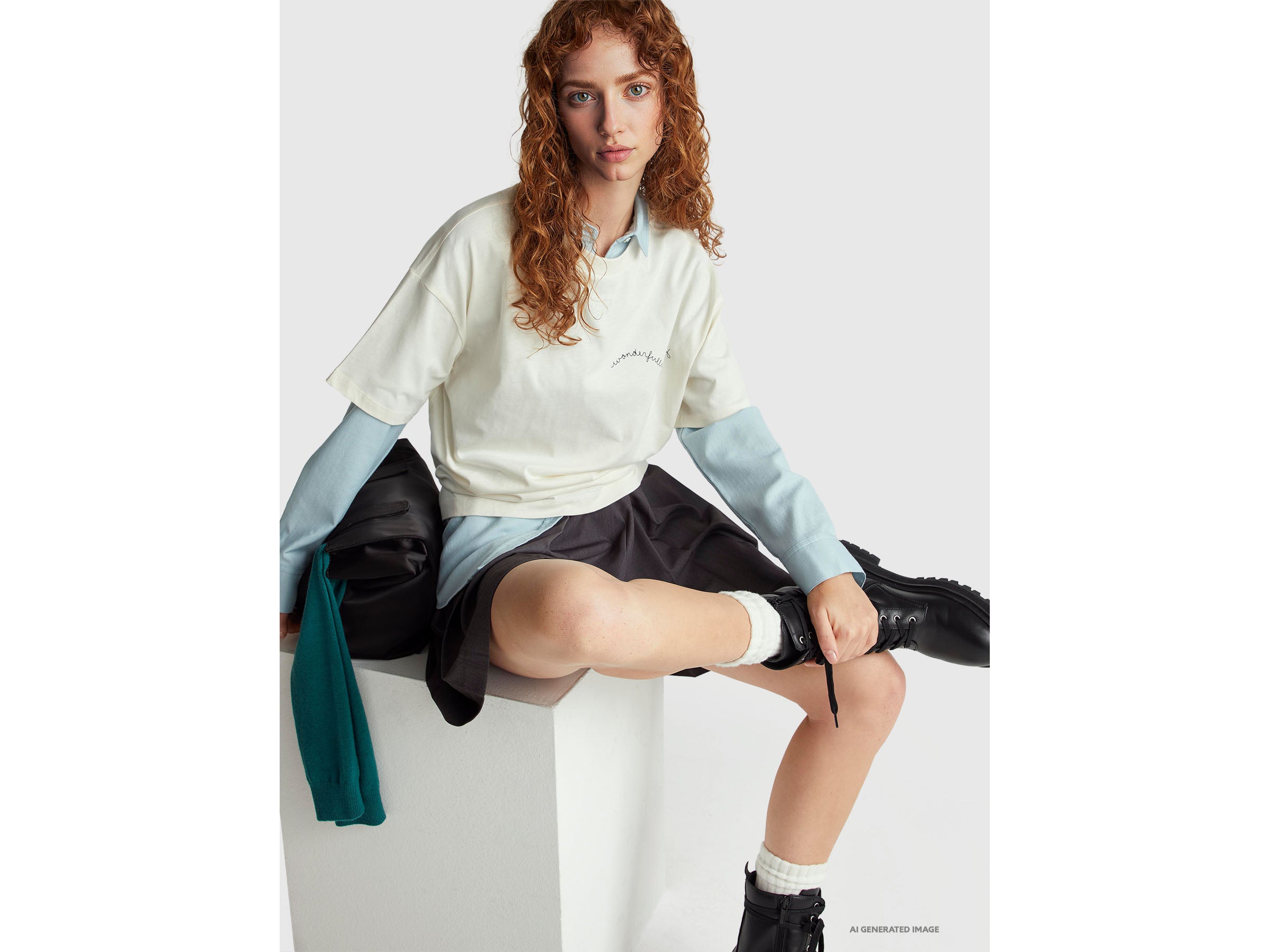 T-shirt com estampa slogan - ucb_image_FY