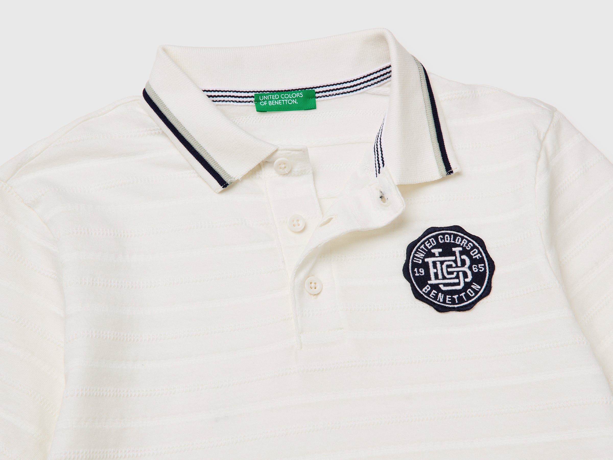 Striped polo shirt with patch - ucb_image_DS1