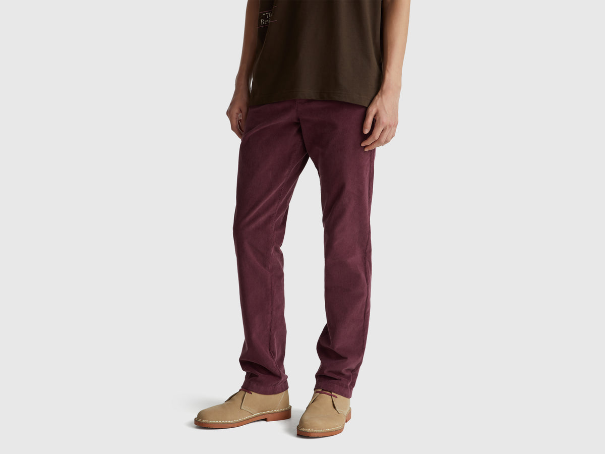 Calças slim fit em veludo stretch - ucb_image_F
