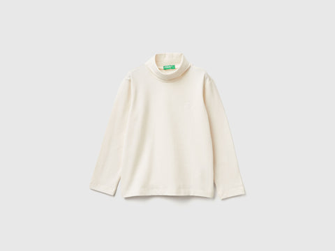 T-shirt de gola alta em algodão quente stretch - ucb_image_FS