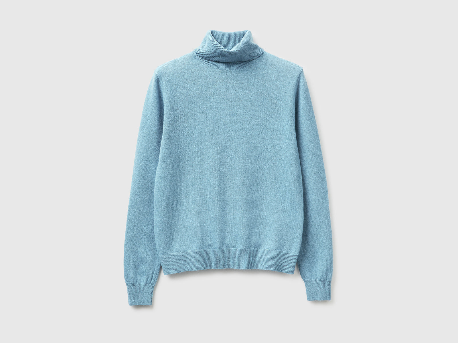 Camisola de gola alta azul-celeste em pura lã Merino - ucb_image_FS