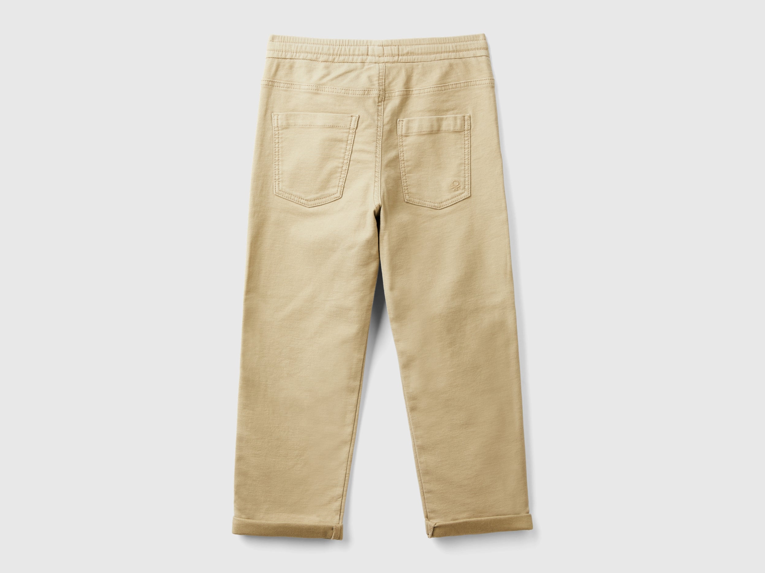 Joggers em mistura de algodão com cordão de ajuste - ucb_image_BS