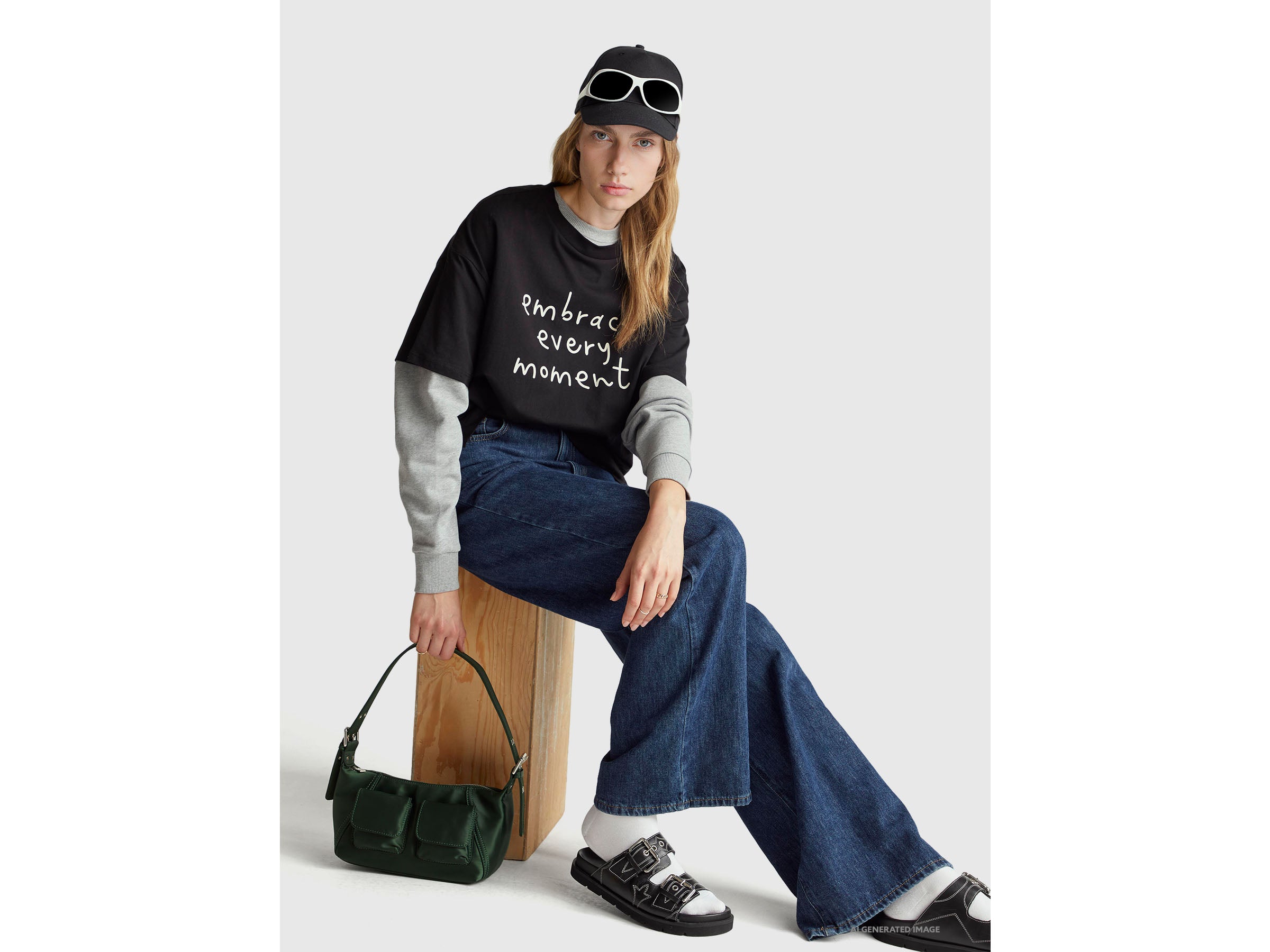 T-shirt com estampa slogan - ucb_image_FY