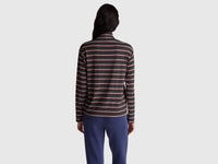 T-shirt de gola alta às riscas - ucb_image_B