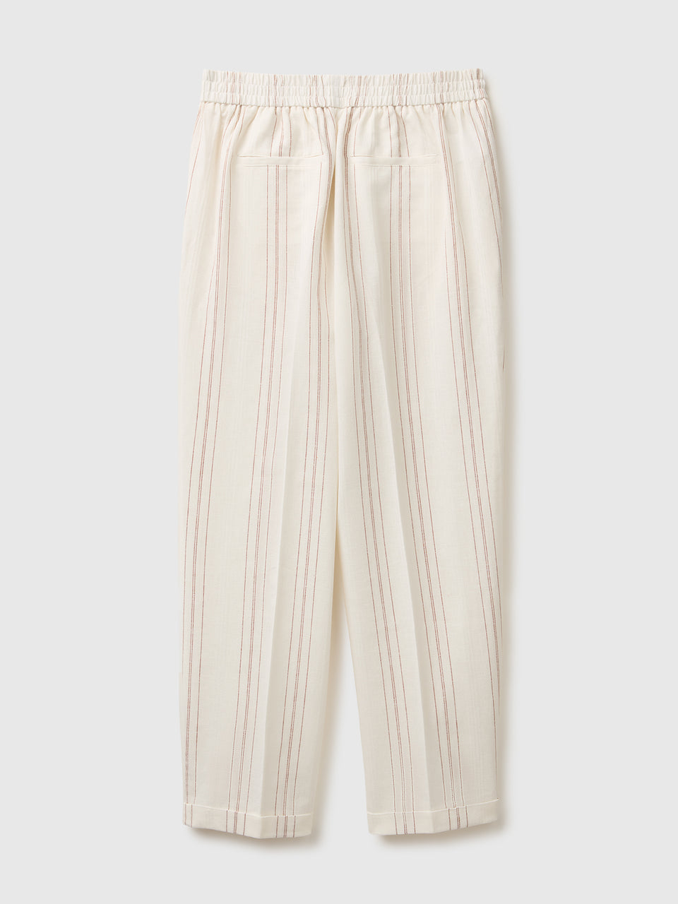 Striped linen blend trousers - ucb_image_BS