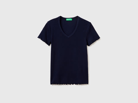 Ribbed V-neck T-shirt - ucb_image_FS
