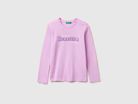 T-shirt with glittery logo in organic cotton - ucb_image_FS