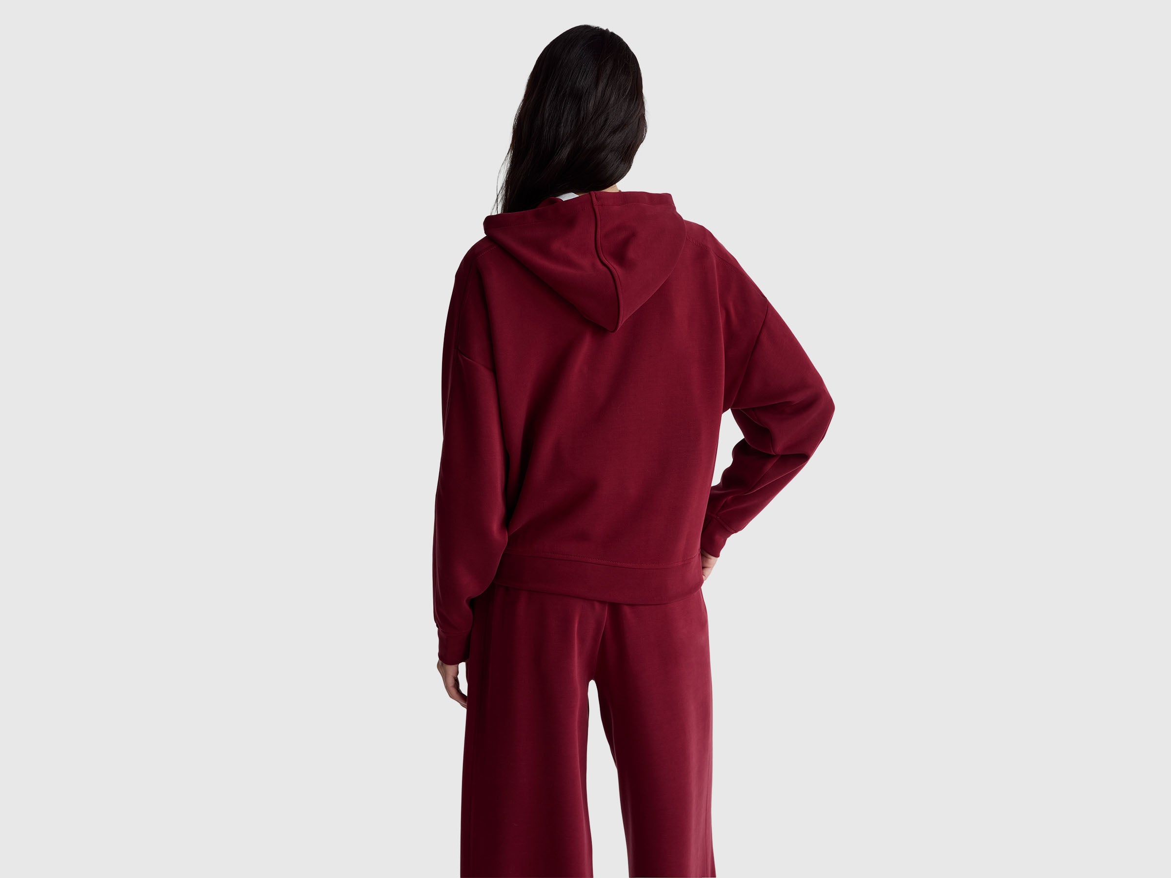 Sweat com capuz em mistura de viscose - ucb_image_B