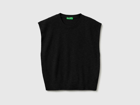 Sleeveless linen blend sweater - ucb_image_FS