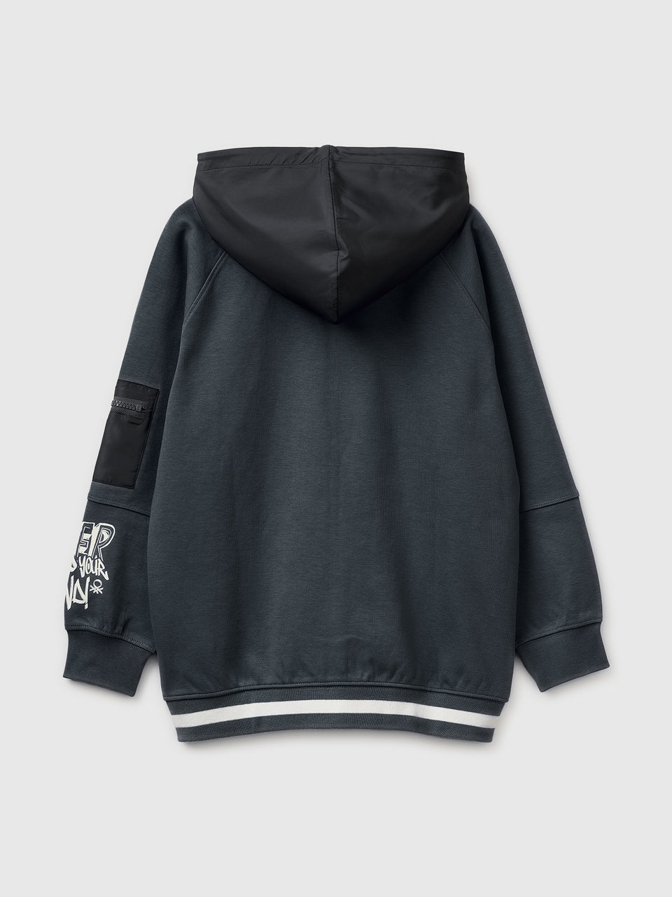 Open sweatshirt with nylon inserts - ucb_image_BS