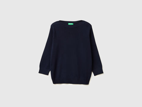 Dark blue sweater with boat neck - ucb_image_FS
