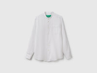 Linen short with Mandarin collar - ucb_image_FS