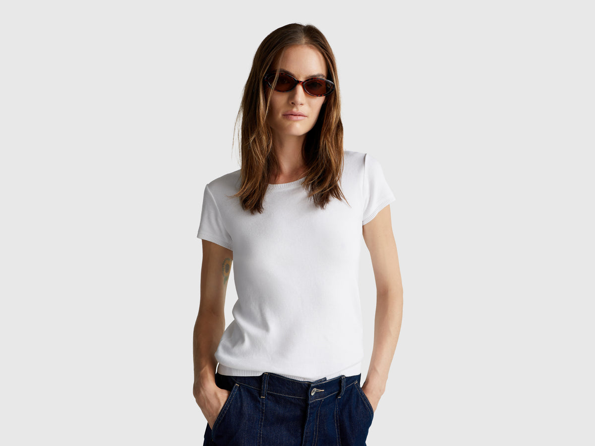 Camisola de manga curta em algodão puro - ucb_image_F