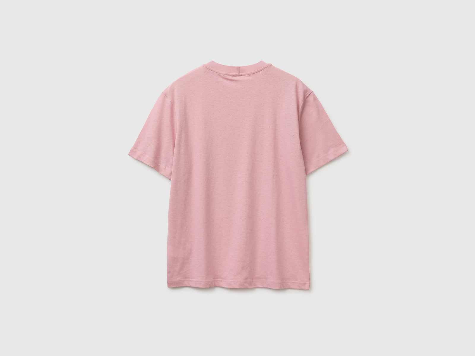 T-shirt de gola redonda em mistura de linho - ucb_image_BS