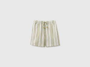 Striped Bermuda shorts