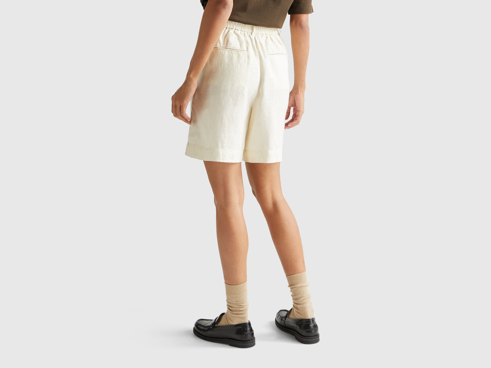 100% linen bermudas