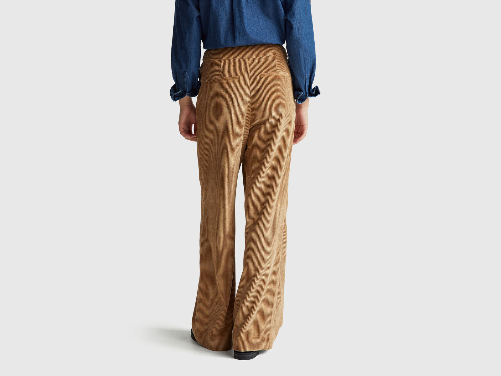 Flared corduroy trousers