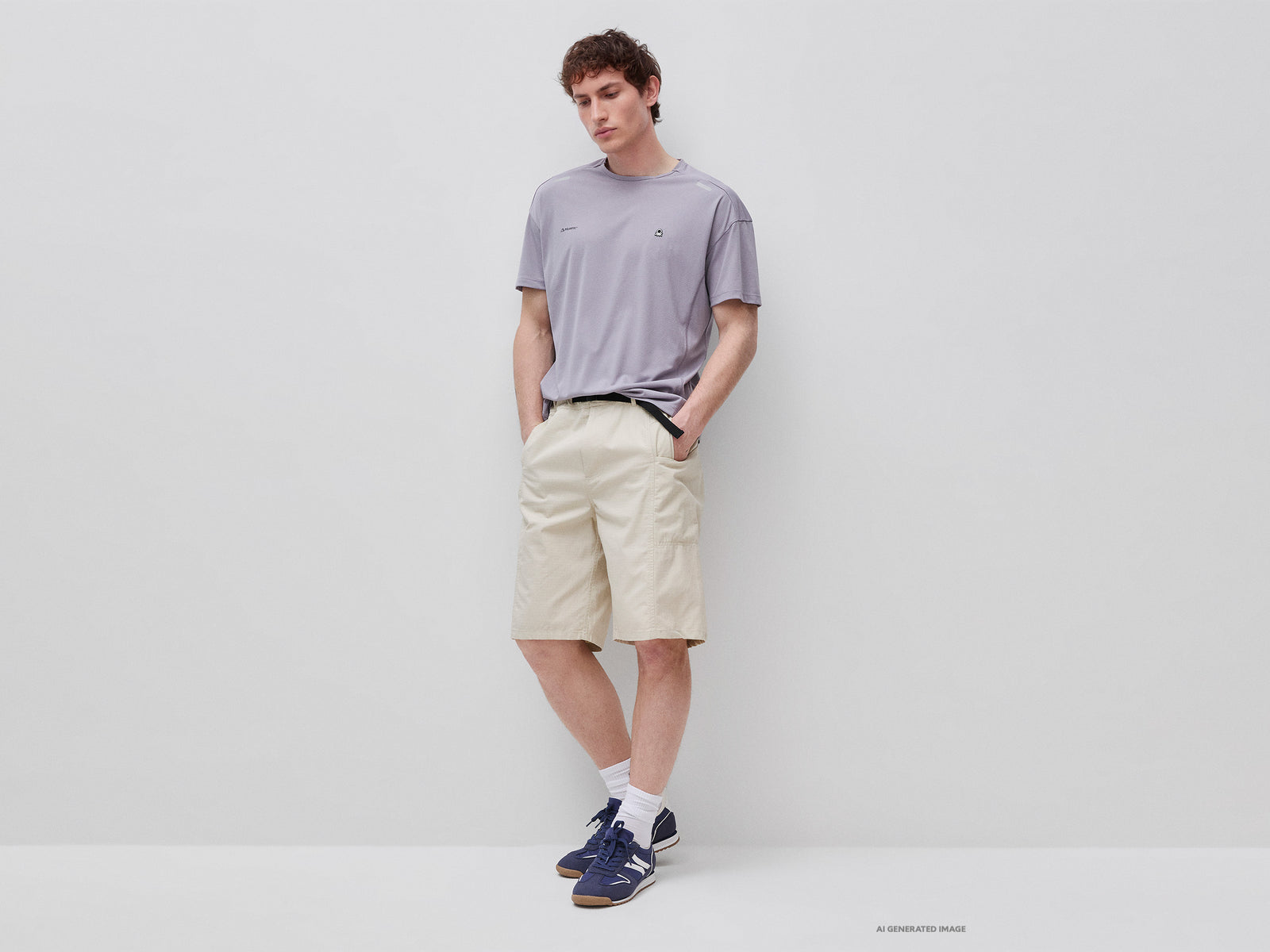 Bermuda shorts in technical fabric