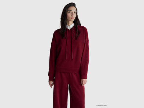 Sweat com capuz em mistura de viscose - ucb_image_F