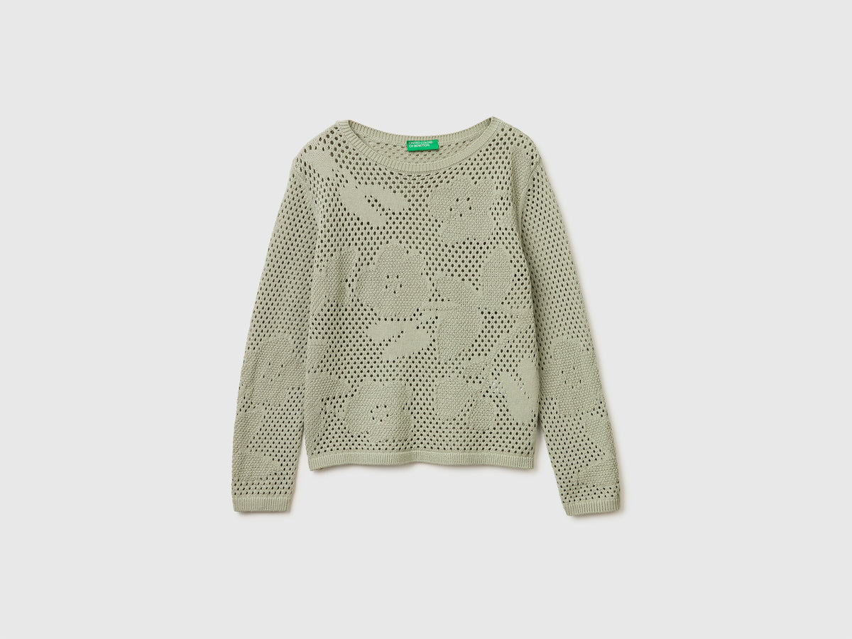 Openwork sweater with flowers - ucb_image_FS