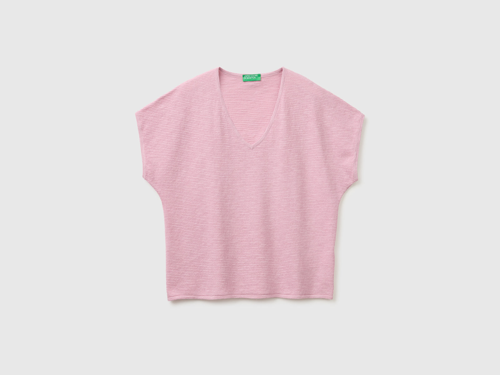 Camisola decote em V em mistura de linho - ucb_image_FS