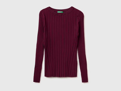 Fitted ribbed sweater - ucb_image_FS