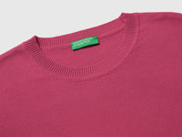 Plum sweater in cotton tricot - ucb_image_DS1