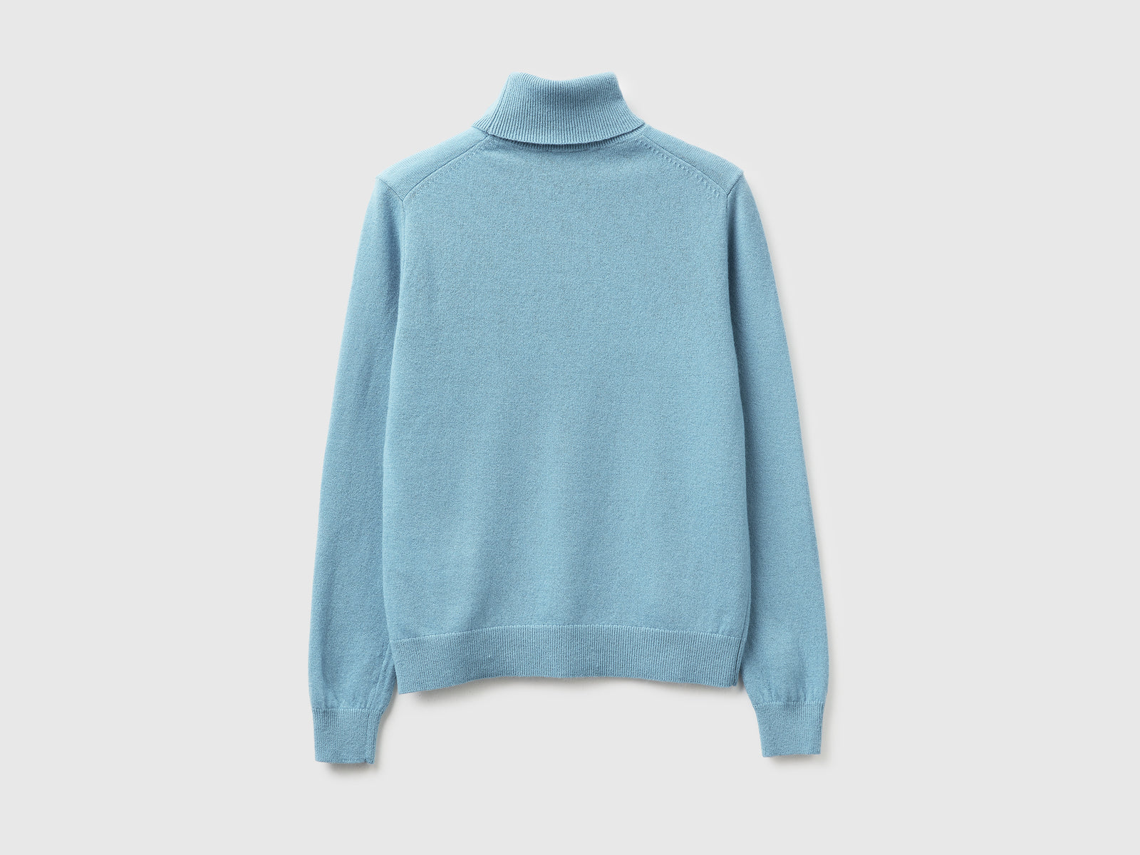 Camisola de gola alta azul-celeste em pura lã Merino - ucb_image_BS