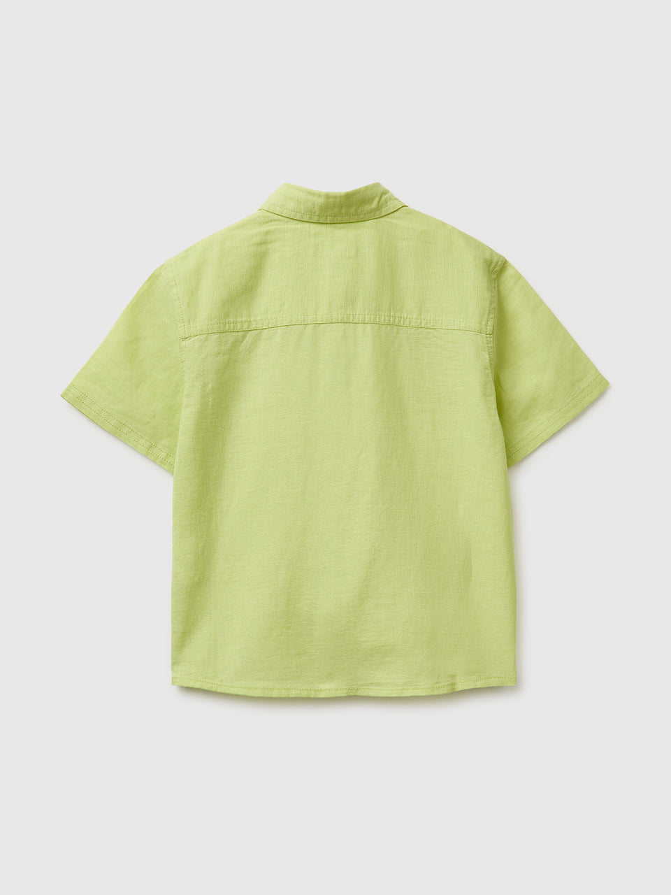 Short-sleeved linen blend shirt - ucb_image_BS
