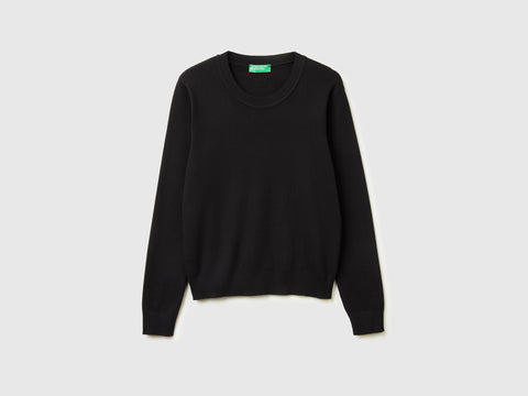 Black sweater in tricot cotton - ucb_image_FS